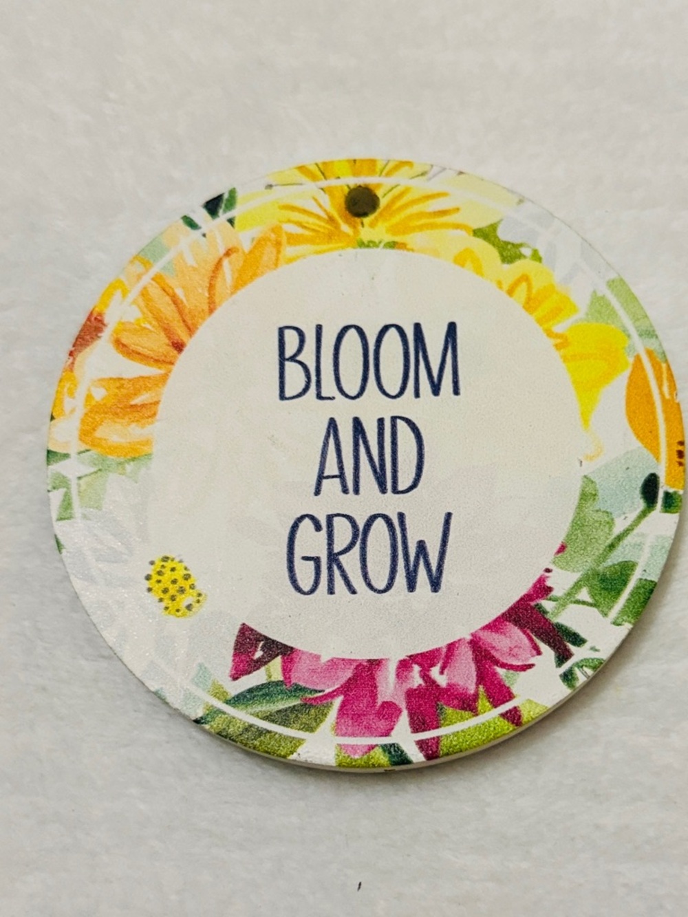 💜 “Bloom and Grow” Wooden Decorative Sign